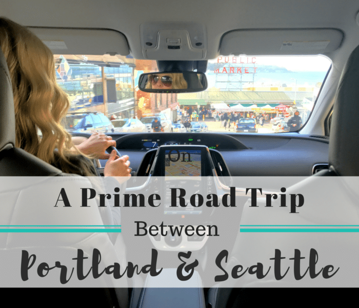 Prius prime road trip between Portland Seattle